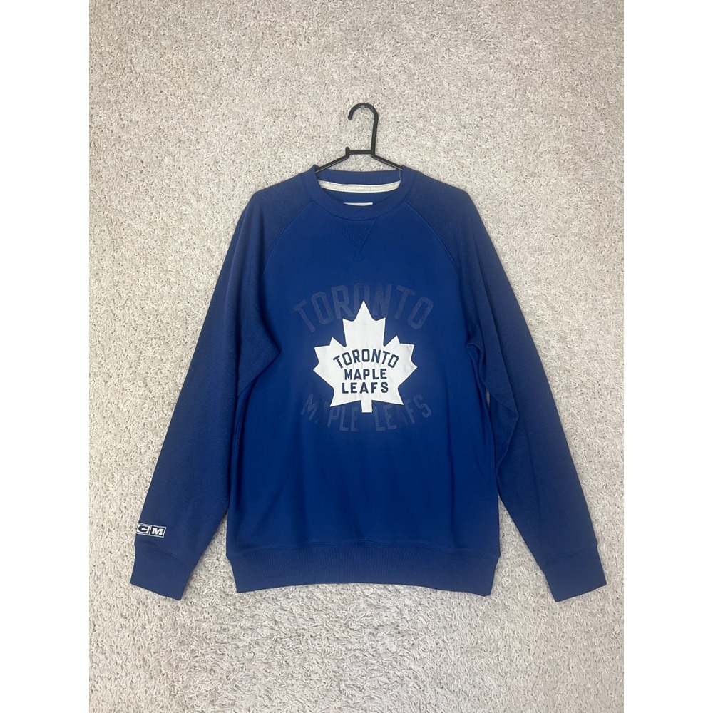 Toronto Maple Leafs Pullover Sweatshirt Mens Medium Blue Hockey NHL